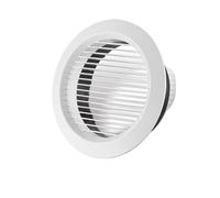 Couvercle d'aération Grille d'aération ronde blanche for grille réglable 75/100/125 mm(Straight louver,75mm)