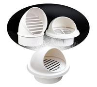 Couvercle D'aération Rond 75-180mm, PVC Bouche D'extraction Murale Extérieure À Persiennes Pour Conduit HVAC, Ventilateur Extracteur(Model A,160mm/6.29in)