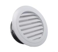 Couvercle d'aération rond à persiennes en ABS pour applications d'échappement murales et de plafonds intérieurs avec lames réglables à flux d'air (150 mm)