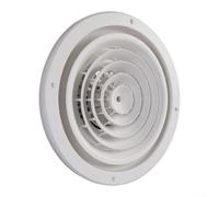 Couvercle d'aération rond, diffuseur de plafond, grille d'aération réglable, plastique ABS, sortie blanche de 40,6 cm pour la maison et le bureau CVC (405 mm)