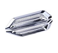 Couvercle d'aile latérale de voiture en forme de branchie de requin, becquet de flux d'air, autocollant décoratif ABS écope décorative écope de capot(Chromium)