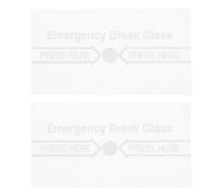 Couvercle D'alarme Incendie Bris de Glace en Verre, 2 Pièces | Marquage Clair et Lisible, Résistance à Chaleur, pour Points Manuels en Espaces Publics