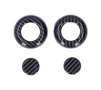 Couvercle d'anneau de Bouton d'appui-tête Avant en Fiber de Carbone, adapté au 2020 - 2021, 4 pièces