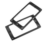 Couvercle D'anneau de Montage de Micro Humbucker Plat en Alliage de Zinc, Cadre de Micro de Guitare électrique, Pièce de Rechange en Métal 2 Pièces (Noir),accessoires pour guitare électrique