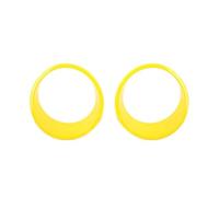 Couvercle D'anneau Décoratif De Phare Avant Extérieur ABS Accessoires Voiture Pour Jeep Pour Wrangler JL 2024 Up Grille de pare-choc(Jaune)