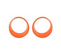 Couvercle D'anneau Décoratif De Phare Avant Extérieur ABS Accessoires Voiture Pour Jeep Pour Wrangler JL 2024 Up Grille de pare-choc(Orange)