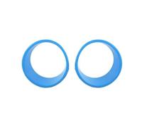 Couvercle D'anneau Décoratif De Phare Avant Extérieur ABS Accessoires Voiture Pour Jeep Pour Wrangler JL 2024 Up Grille de pare-choc(Bleu clair)