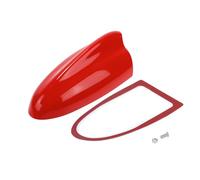 Couvercle d'antenne d'aileron de Requin, antenne Toit Signal AM/FM Universelle pour Voiture, SUV, Camion, Tout-Terrain, matériau ABS avec Base adhésive Rouge Vif