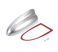 Couvercle d'antenne d'aileron de Requin, antenne Toit Signal AM/FM Universelle pour Voiture, SUV, Camion, Tout-Terrain, matériau ABS avec Base adhésive, Ton Argent