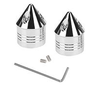 Couvercle d'axe de moto Chrome Écrou de coupe mince compatible avec Forty Eight Road Kings Street, etc.(Placage)