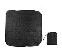 Couvercle de Baignoire extérieure 210x210x30cm | 190 Taffetas en Polyester enrobé en Argent Repousse l'eau | Couvercle du Bain à remous pour la Pluie/Neige/Protection des (Black)