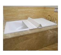Couvercle de Baignoire Pliable, imperméable et Anti-poussière avec Isolation, protège-bonde en PVC, 131 x 75 cm, Plateau de Bain pour Spa à Domicile, Accessoires de Bain Essentiels