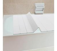 Couvercle de baignoire portable pliable et plateau en PVC multifonction pour la maison, le spa, 96 x 70 x 0,65 cm, planche de bain anti-poussière
