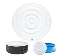 Couvercle de Bain à Remous, 135CM Couverture De Spa Gonflable avec Poignée, Couverture De Spa pour Bain À Remous, Économie D'Énergie, Universel et Pratique pour Spa (Rond-135CM)