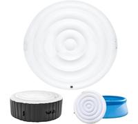 Couvercle De Bain À Remous - 140CM Couverture De Spa Gonflable avec Poignée, PVC Isolation Thermique Pliable Couverture De Spa pour Bain À Remous Économie pour Villa, Centre De Spa, Auberge De