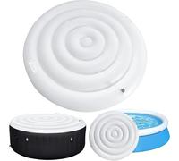 Couvercle De Bain À Remous, 145 Cm Couverture De Spa Gonflable Avec Poignée, Isolation Thermique Pliable Pour Spa, Résistant À La Pluie, À La Neige, Pour La Salle De Bain, L'auberge, les Centre De Spa