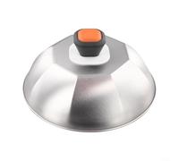 Couvercle de barbecue en acier inoxydable durable avec poignée pratique, conçu pour retenir la chaleur uniformément et protéger les aliments de la poussière et des contaminants