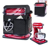 Couvercle de base coulissant amovible pour mixeur sur socle compatible avec les unités principales inclinables de 4,5, 5, 6, 7 litres avec poches de rangement et résistance à la poussière (taille L)