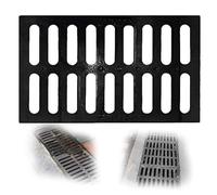 Couvercle de Bassin D'égout Grille de Drainage Robuste en Fonte Ductile, Capacité de Charge de 2 000 Kg, Couvercle de Regard pour Allées, Garages et Usages Municipaux(40x50x3cm/16x20x1.2in)