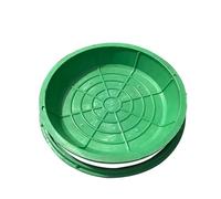 Couvercle de bassin d'égout invisible en acier inoxydable robuste et couvercle de puisard extérieur et cadre de protection contre les canalisations de sol de garage (50 x 50 cm)