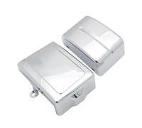 Couvercle de Batterie Cache latéral de Batterie pour carénage Harley Dyna Fat Bob Switchback FLD Super Wide Glide FXD FXDWG Street Bob FXDB carénage latéral de Batterie(Chrome)