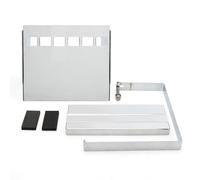 Couvercle de Batterie Kit de couvercle batterie carré fendu pour moto, compatible avec Harley Sportster XLH 1200 883 1991-1997, remplace OEM 66347-91 Carénage Moto Kit(Set Chrome)