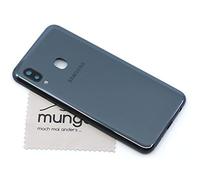 Couvercle de Batterie pour d'origine Samsung pour Samsung Galaxy A20 A205F Bleu avec mungoo Chiffon de Nettoyage