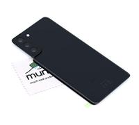 Couvercle de Batterie pour d'origine Samsung pour Samsung Galaxy S21 Plus (G996B) Noir avec Chiffon de Nettoyage pour écran mungoo