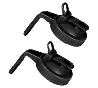 Couvercle de bec verseur pour bocal - Lot de bouchons verseurs à bouche régulière, joint en silicone anti-fuite, couvercle de distributeur de boissons, poignée facile à prendre en main, contrôle fluid