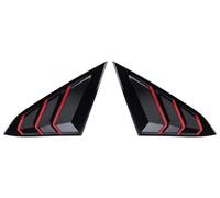 Couvercle De Becquet Latéral pour Civic pour 10e pour Gen 2016 2017 2018 2019 2020 Berline Persiennes Fenêtre Latérale Arrière Évent Stores Garniture Couverture(Glossy Black Red)