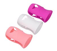 Couvercle de Biberon Réutilisable en Silicone de qualité Alimentaire, Manchon de Bouteille en Verre Anti-rayures de 240ml avec Protecteur D'isolation des Cheveux (Blanc + Rose +