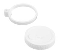 Couvercle de Bocal en Silicone Blanc Anti-Fuite pour Boissons | Déplacements et Voyages, Compatible Thé Chaud ou Froid, Style Pratique, Nettoyage Facile, Lot Unique