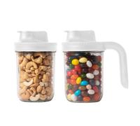 Couvercle de bocal Mason bec verseur blanc Jarware 82689 avec et sans poign e, lot de 2