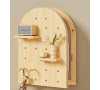 Couvercle de boîte à fusibles décoratif - Couvercle de boîte de compteur électrique en bois avec crochet et étagère pour mur - Couvercle décoratif pour boîte de disjoncteur