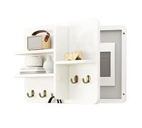 Couvercle de boîte à fusibles d'intérieur en bois massif avec étagère - Protection de panneau électrique durable pour couloir d'entrée, design anti-fissures, décoration d'intérieur élégante et