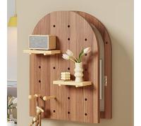 Couvercle de boîte à fusibles mural avec étagère et crochets, en bois, amovible, facile à installer, 40 x 80 cm