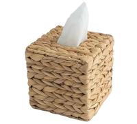 Couvercle de boîte à mouchoirs carré, Support en Jacinthe d'eau tissé à la Main 5.9 pour Salle de Bain, Salon, Cuisine et décoration Bureau..