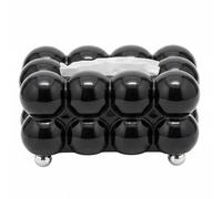 Couvercle de boîte à mouchoirs décoratif, Support de mouchoirs à Bulles esthétique Moderne avec mécanisme Ressort et Pieds en Perles d'argent pour la décoration intérieure