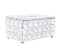 Couvercle de boîte à mouchoirs en Cristal, Porte-mouchoirs décoratif rectangulaire en Verre Transparent Porte-Serviettes en Cristal Porte-mouchoirs en Papier Toliet
