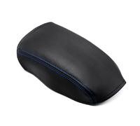 couvercle de boîte d'accoudoir Housse De Protection Pour Boîte D'accoudoir Commande Centrale De Voiture Accessoires Garniture En Cuir Microfibre Pour Golf 7 MK7 VII 2014 - 2016(Black-blue line)