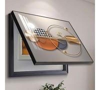 Couvercle de boîte de compteur électrique, peinture décorative, couvercle de panneau électrique amovible, résistant à la poussière et à l'eau, design moderne pour un usage domestique