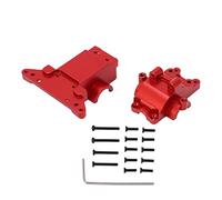 Couvercle de boîte de Vitesses RC Avant et arrière en Alliage d'aluminium, pièce de Mise à Niveau, boîtier d'engrenage pour Traxxas Latrax Teton 1/18 Chenille (Rouge)