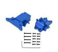 Couvercle de boîte de Vitesses RC Avant et arrière en Alliage d'aluminium, pièce de Mise à Niveau, boîtier d'engrenage pour Traxxas Latrax Teton 1/18 Chenille (Bleue)