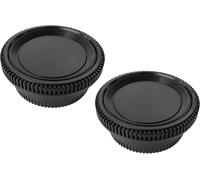 Couvercle de boîtier + Bouchon d'objectif arrière pour Nikon D5100 D350 D7000 D850 D810 D800 D750 D600 D3500 D3400 D3300 D3200 D3100 D5600 D500 D5 D50 300D 5200 D90 Nikon F/AI Mount DSLR[2 Ensembles]