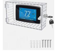 Couvercle de boîtier de verrouillage pour thermostat avec clé, couvercle transparent avec serrure compatible avec thermostat AC Lock Box Cover avec clé
