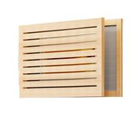 Couvercle de boîtier électrique Couverture de compteur en bois rustique, œuvre d'art multimédia, boîte faible, salon, tenture murale, peinture décorative(Color 3,INDEPENDENT_16MM_60*50)