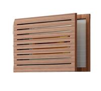 Couvercle de boîtier électrique Couverture de compteur en bois rustique, œuvre d'art multimédia, boîte faible, salon, tenture murale, peinture décorative(Color 4,INDEPENDENT_16MM_60*50)