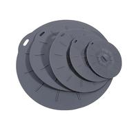Couvercle De Bol En Silicone For Micro-ondes, 5 Pièces, Désodorisant Alimentaire, Bouchon De Couvercle De Casserole, Outils De Cuisine, Stockage Des Aliments(Grey)