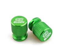 Couvercle de Bouchons d'air de Pneu de Voiture pour Mugen Civic Accord 7 Type R FN2 FK8 Fit Jazz RS CRX Moto Cache-poussière CNC Aluminium Bouchon De Valve Pneu(Green)