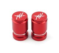 Couvercle de Bouchons d'air de Pneu de Voiture pour MV F3 675 800 Brutale 1000 Turismo Veloce RC Capuchons De Valve Roue Et Pneu(Red)